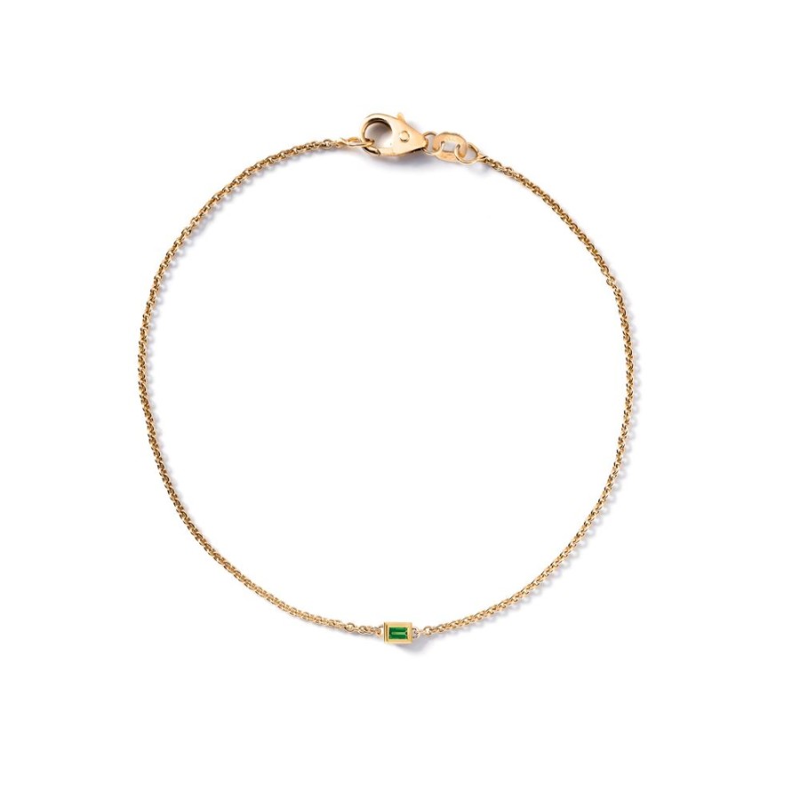 Sieraden Miss Spring | Miss Spring Armband Brilliantly Bezel Baquette Smaragd