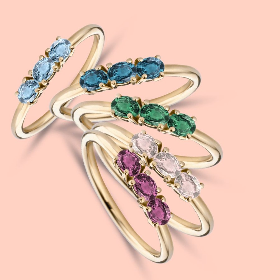 Sieraden Miss Spring | Miss Spring Ring Tres London Blauwe Topaas Msr702-Lbt