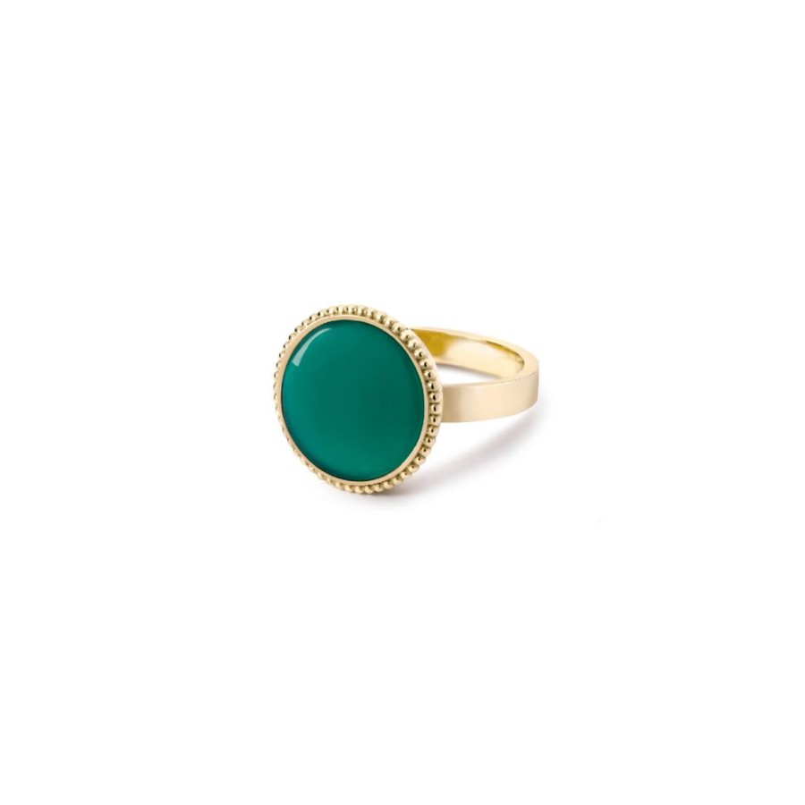 Sieraden Miss Spring | Miss Spring Monaco Signet Ring Groene Agaat