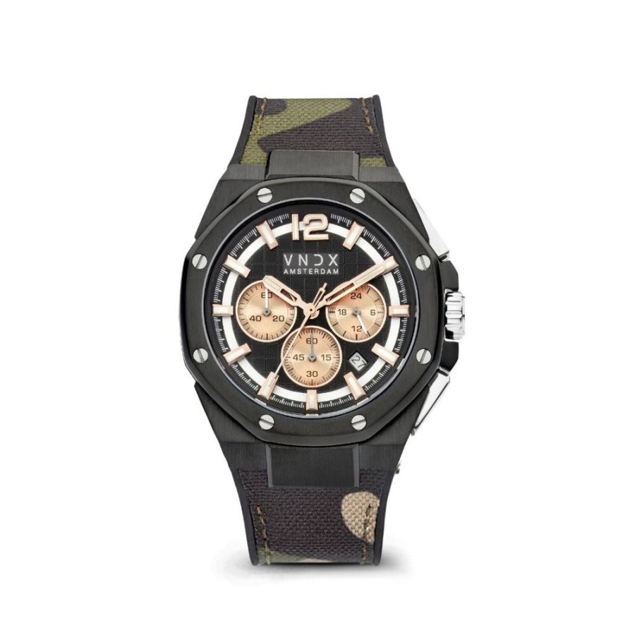 Horloges VNDX | Vndx Horloge Lb11899-17 Wise Man Camo Groen