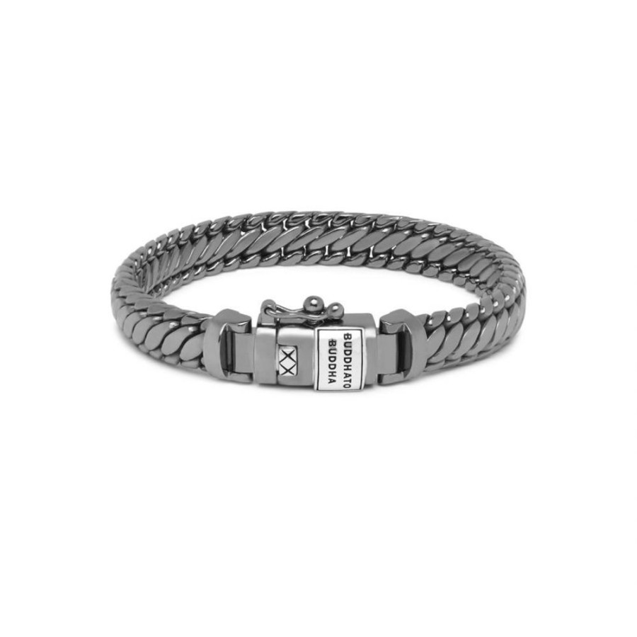 Sieraden Buddha to Buddha | Buddha To Buddha Armband J070Br Ss Ben Xs Black Rhodium Shine Silver