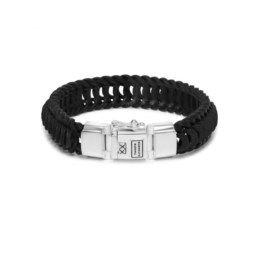 Sieraden Buddha to Buddha | Buddha To Buddha Armband 122Bl Lars Leather Black