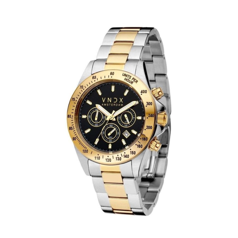 Horloges VNDX | Vndx Horloge Mt11535-01 Dark Dj Zwart & Goud