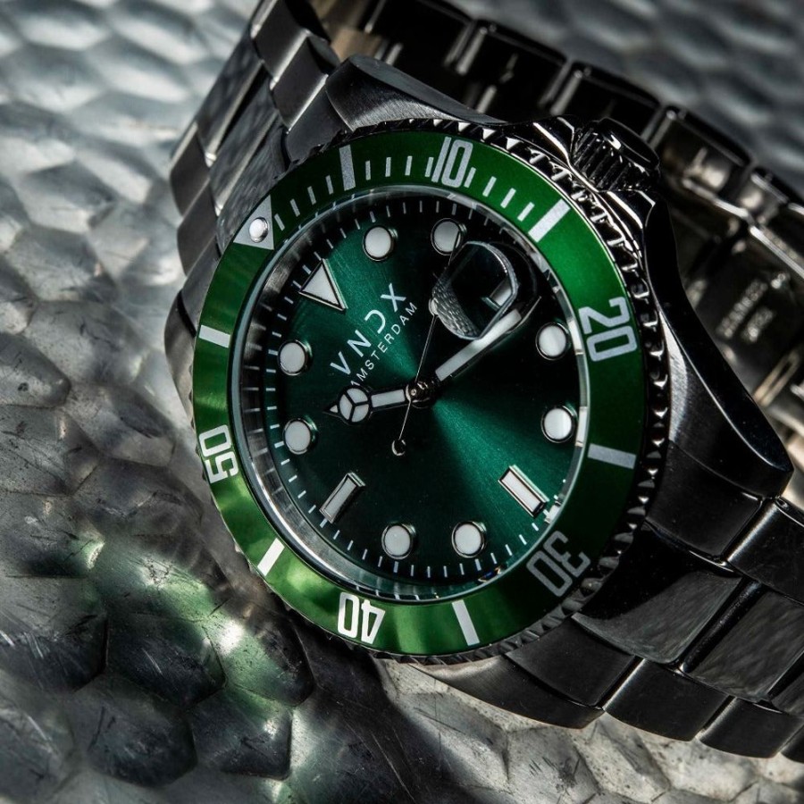 Horloges VNDX | Vndx Horloge Ms14750-17 Ams. Lxry. Staal Groen