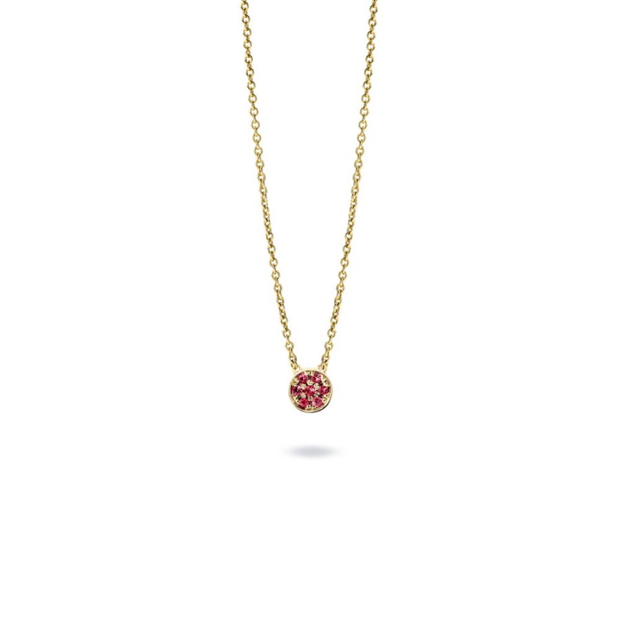 Sieraden Miss Spring | Miss Spring Collier Disc Robijn