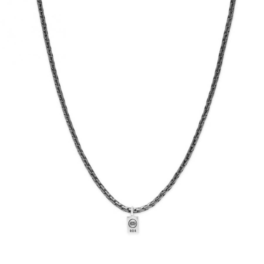 Sieraden Buddha to Buddha | Buddha To Buddha Ketting 718Brs George Xs Black Rhodium 60Cm