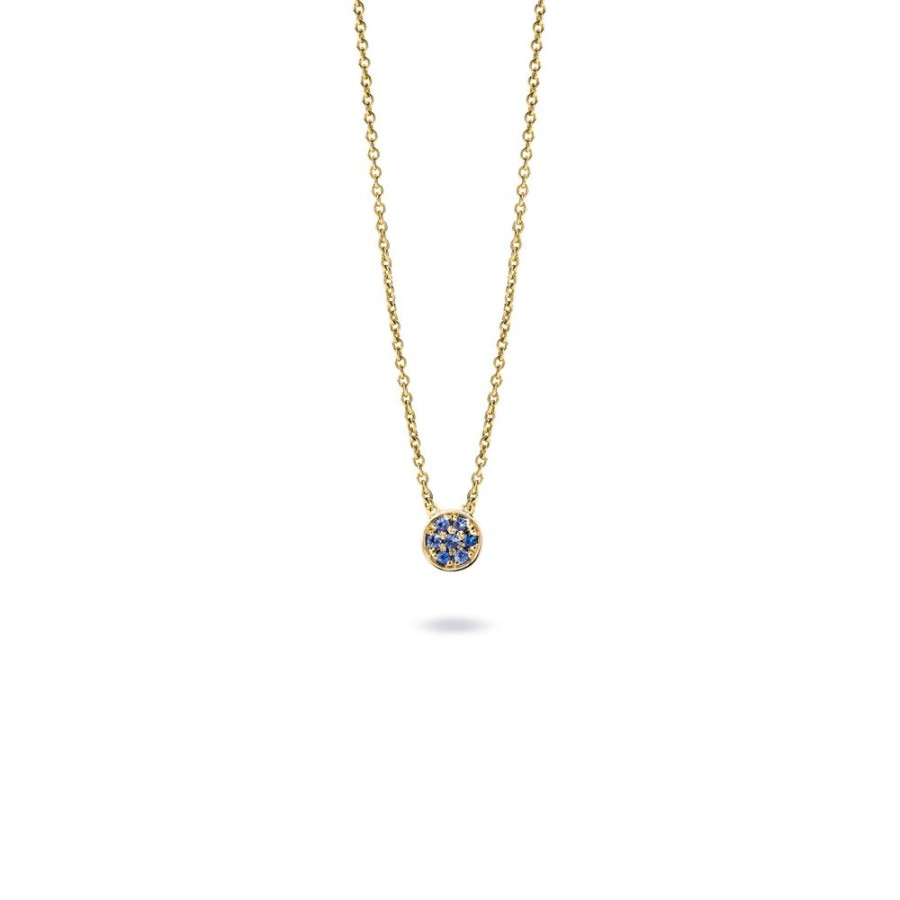 Sieraden Miss Spring | Miss Spring Collier Disc Blauw Saffier