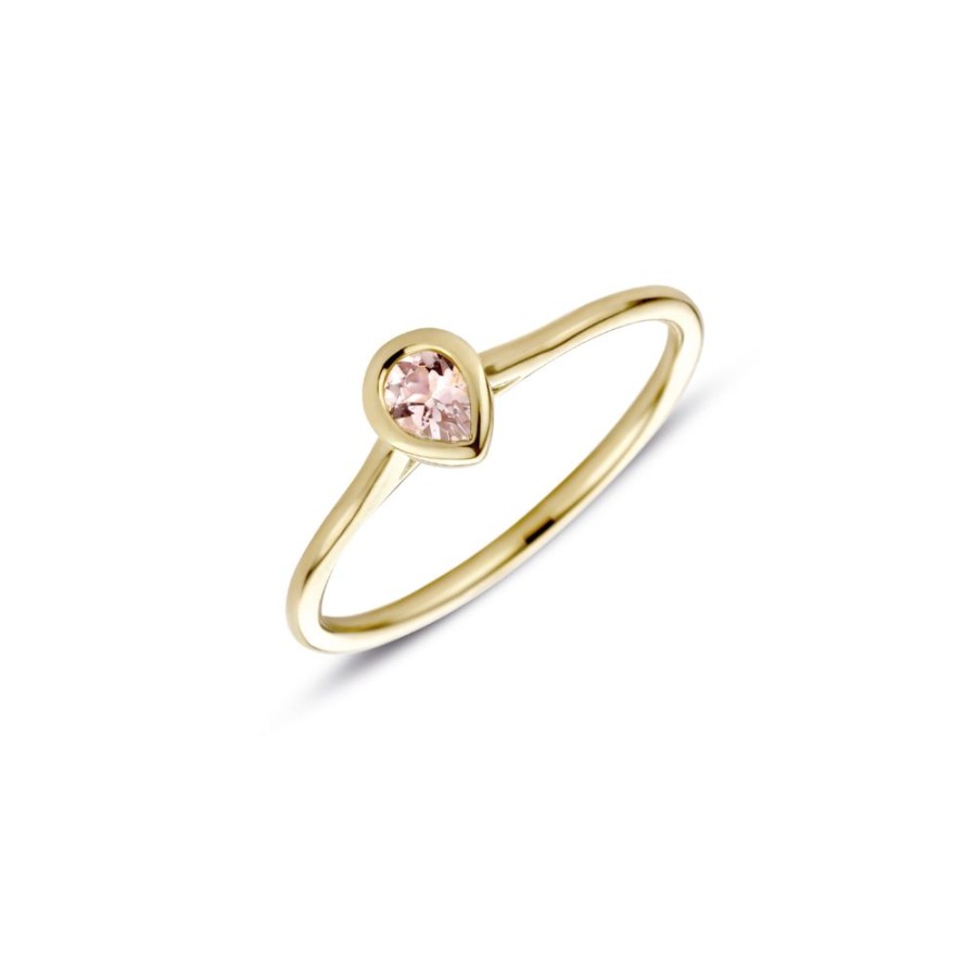 Sieraden Miss Spring | Miss Spring Ring Brilliantly Bezel Pear Morganite Msr715Mo