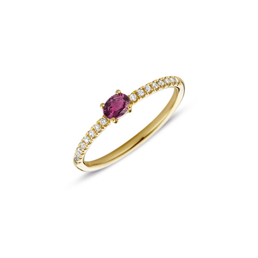 Sieraden Miss Spring | Miss Spring Ring Brilliantly Oval Roze Toermalijn Diamant