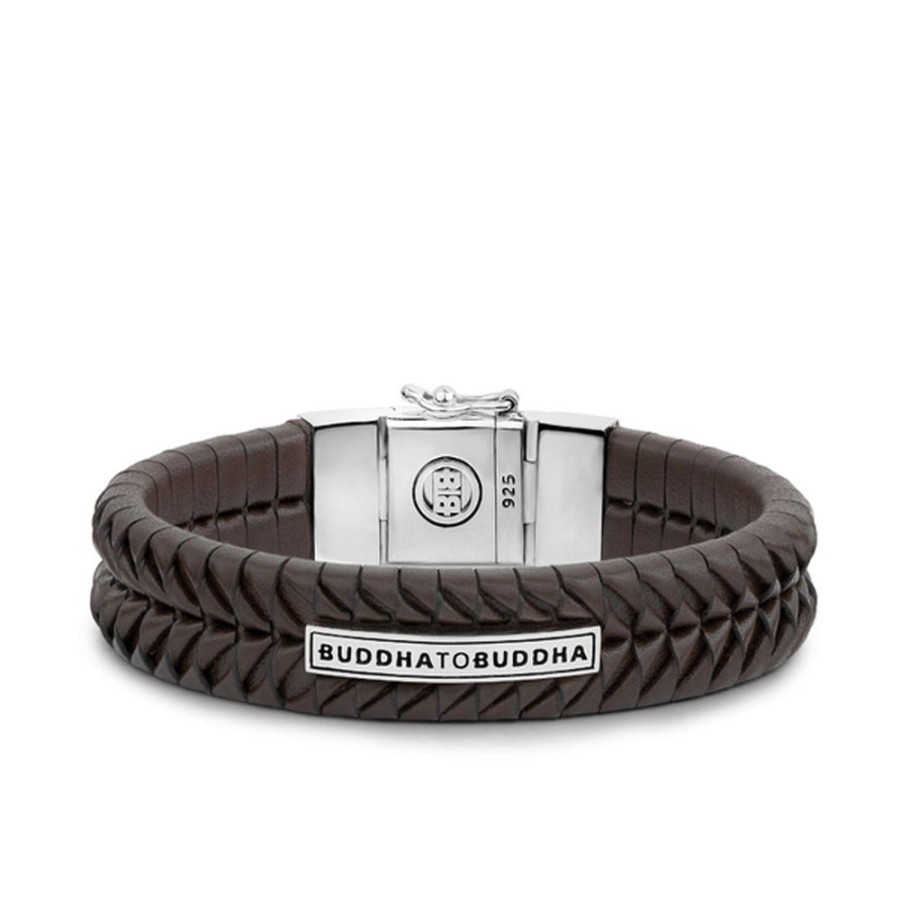 Sieraden Buddha to Buddha | Buddha To Buddha Armband 161 Komang Leather Brown