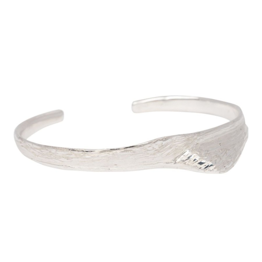 Sieraden Anna + Nina | Anna + Nina Armband Twirl Cuf Silver