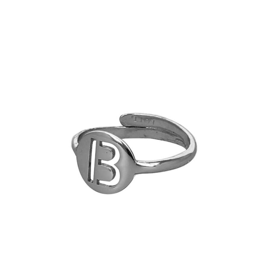 Sieraden LOTT. Gioielli | Lott Ring Small Letter Zilver