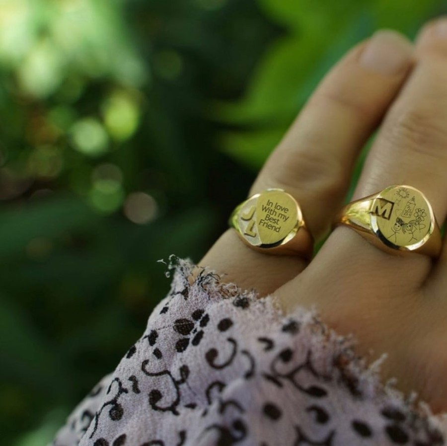 Sieraden Minitials | Minitials Fold Signet Ring