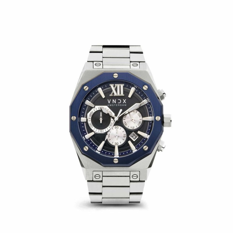 Horloges VNDX | Vndx Horloge Ms11885-03 Wise Man Staal Zilver Blauw