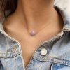 Sieraden Morganne Bello | Morganne Bello Ketting Gold Clover Lavanda Jade