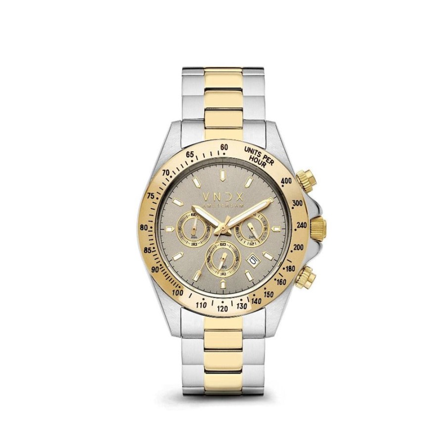 Horloges VNDX | Vndx Horloge Mt11535-16 Dark Dj Grijs & Goud