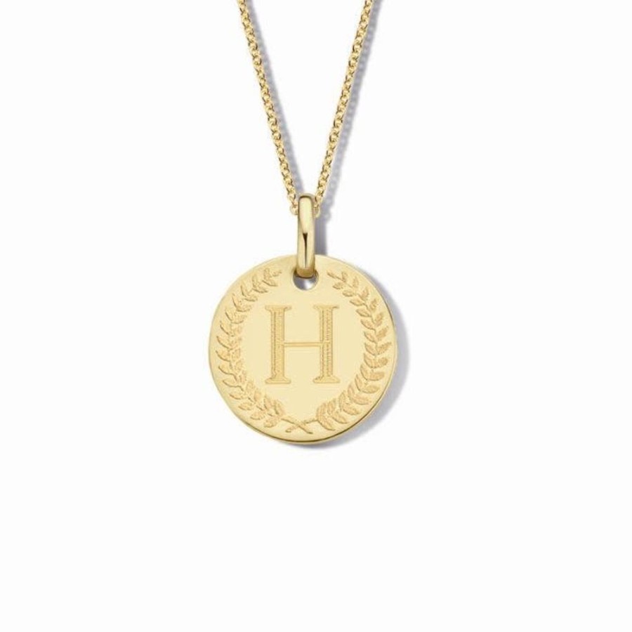 Sieraden Minitials | Minitials Kleine Disc Olijftak Ketting