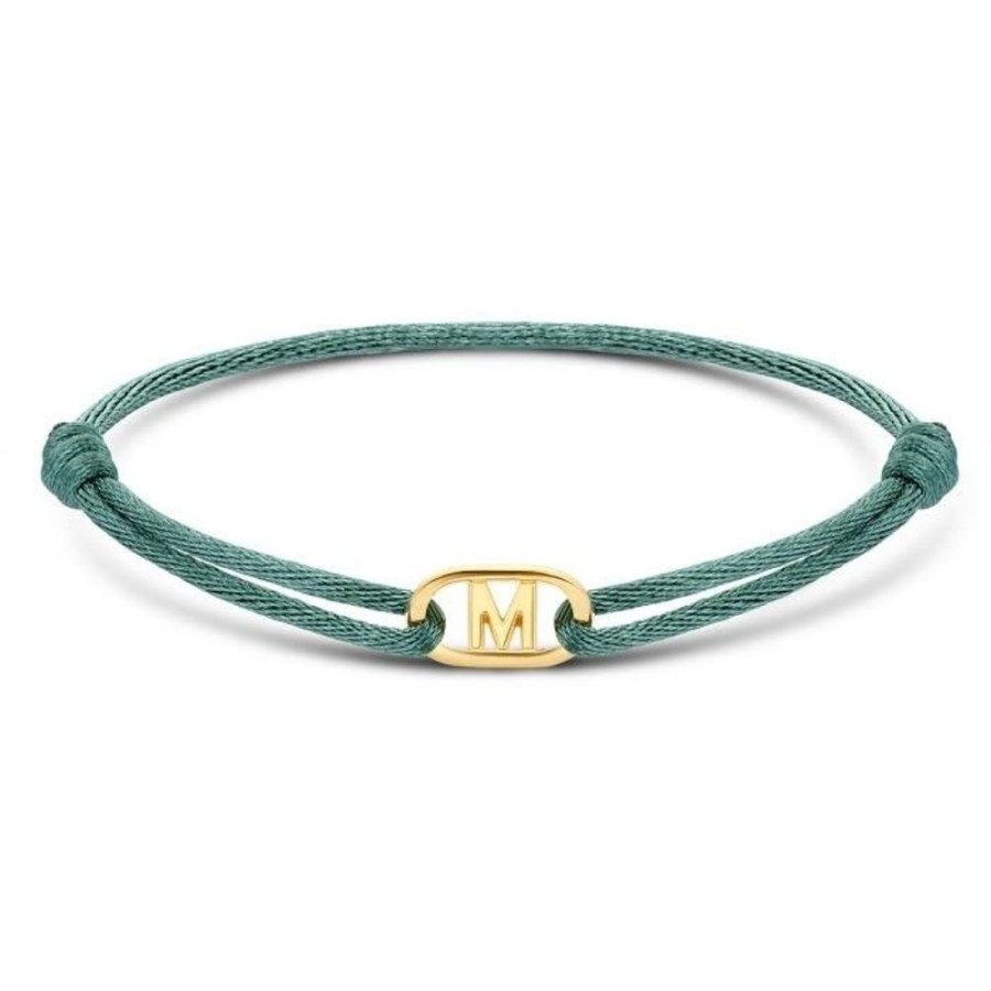 Sieraden Minitials | Minitials Ovale Een Signature Satijn Armband