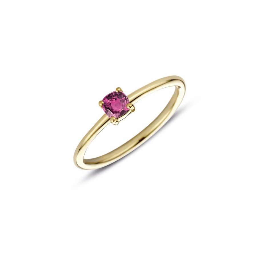 Sieraden Miss Spring | Miss Spring Ring Brilliantly Cushion Roze Toermalijn Msr713Rt