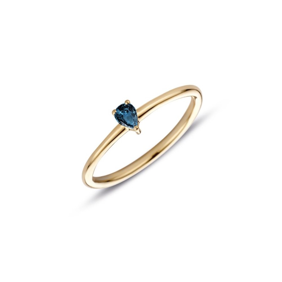 Sieraden Miss Spring | Miss Spring Ring Brilliantly Pear London Blue Topaas Msr711-Lbt