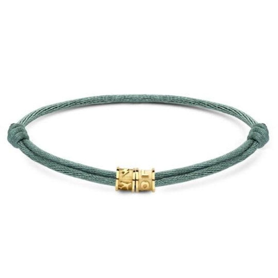 Sieraden Minitials | Minitials Twee Benji Blocks Satijn Armband