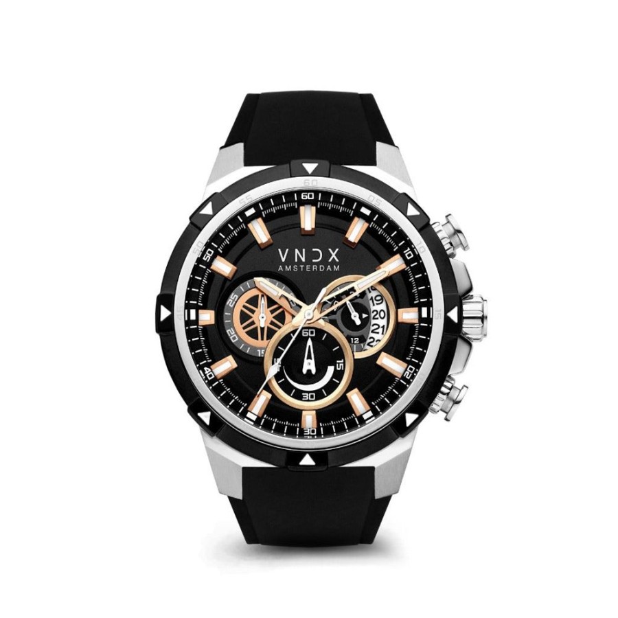 Horloges VNDX | Vndx Horloge Ls33049-01 Young Rebel Big Brother Zilver Zwart